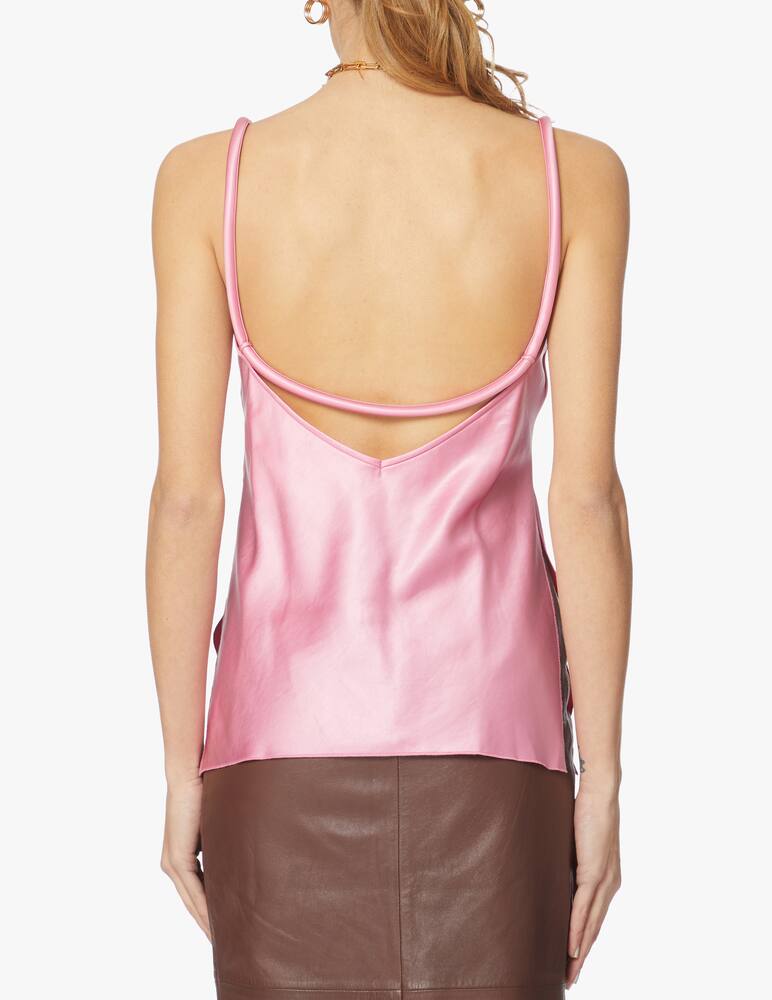rinascente Nanushka Satin top with shoulder strap - pink