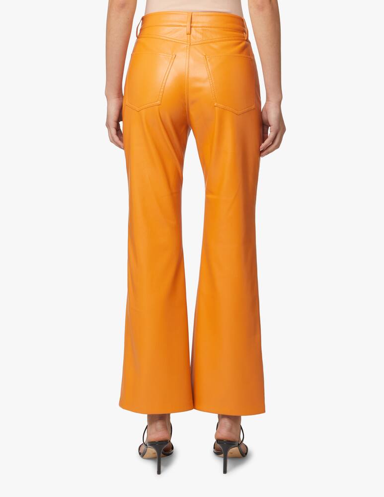 rinascente Nanushka Pantaloni a vita alta 5tasche in pelle sintetica - arancione