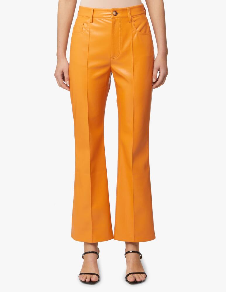 rinascente Nanushka Pantaloni a vita alta 5tasche in pelle sintetica - arancione