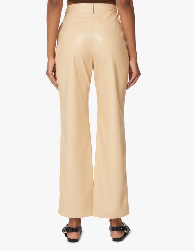 rinascente Nanushka Pantaloni straight in similpelle Lucee - beige