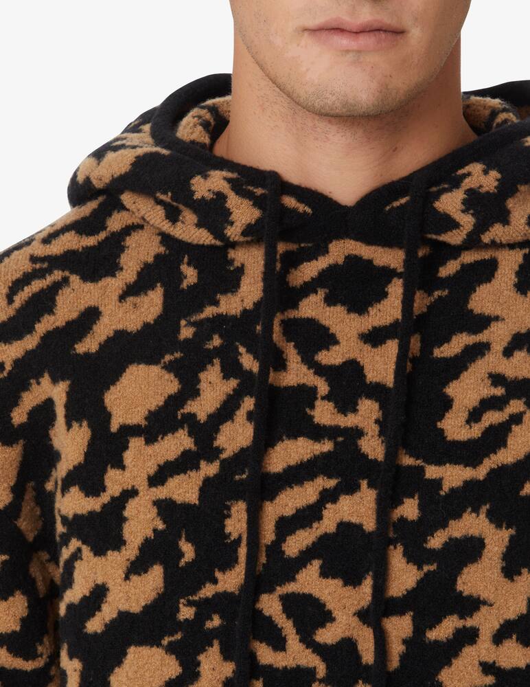 rinascente Nanushka Knit hoodie jacquard - Black