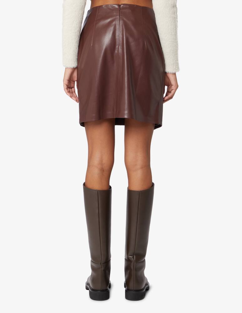 rinascente Nanushka Mini skirt knotted and twisted front sarong style - Brown