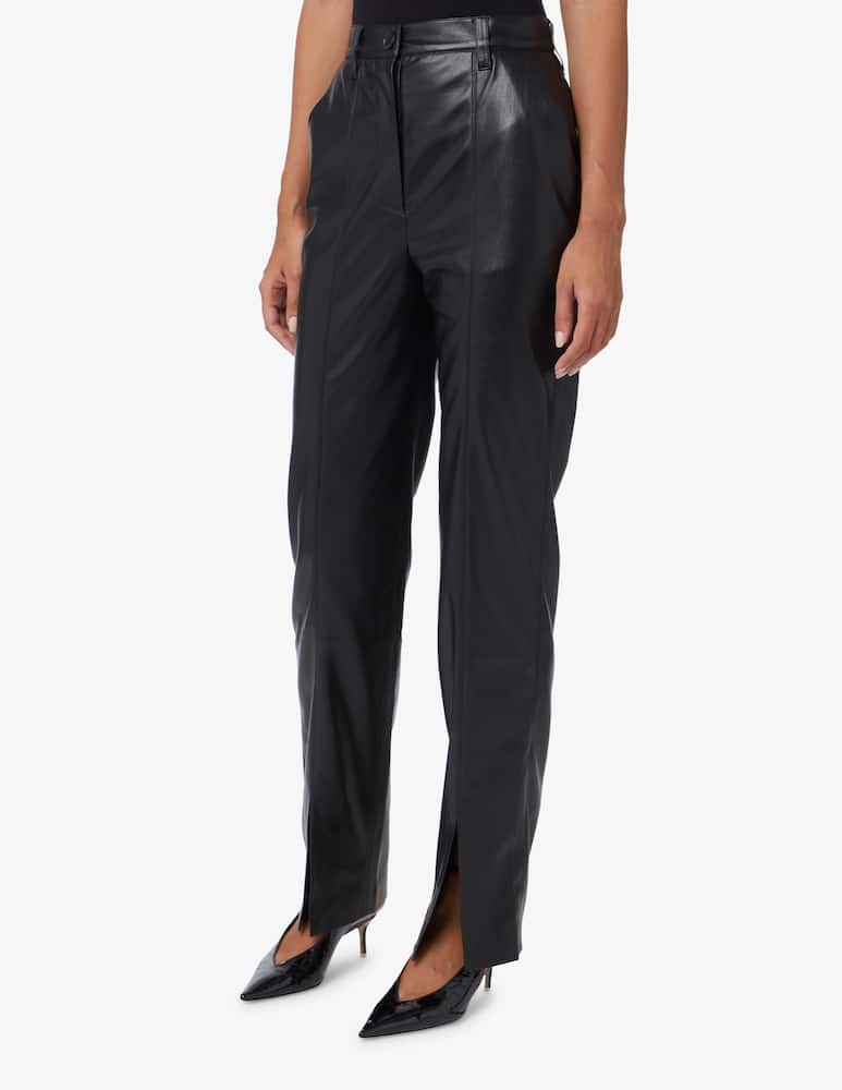 rinascente Nanushka Pantaloni slim con spacco davanti - Nero