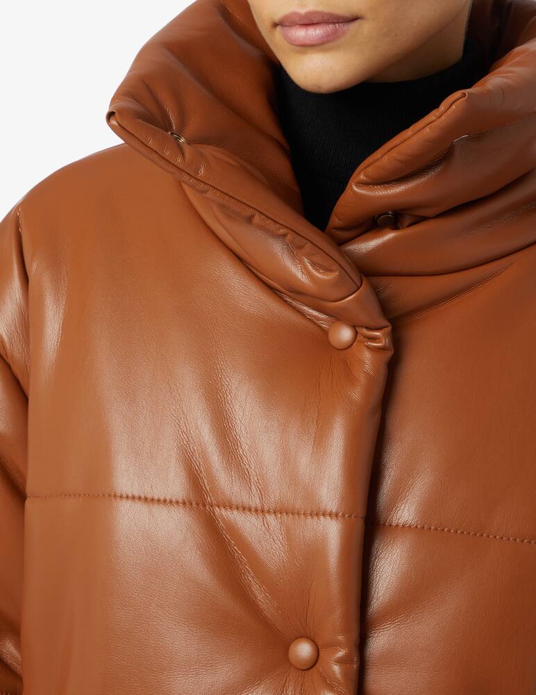 rinascente Nanushka Giacca piumino in pelle vegana Hide - Marrone