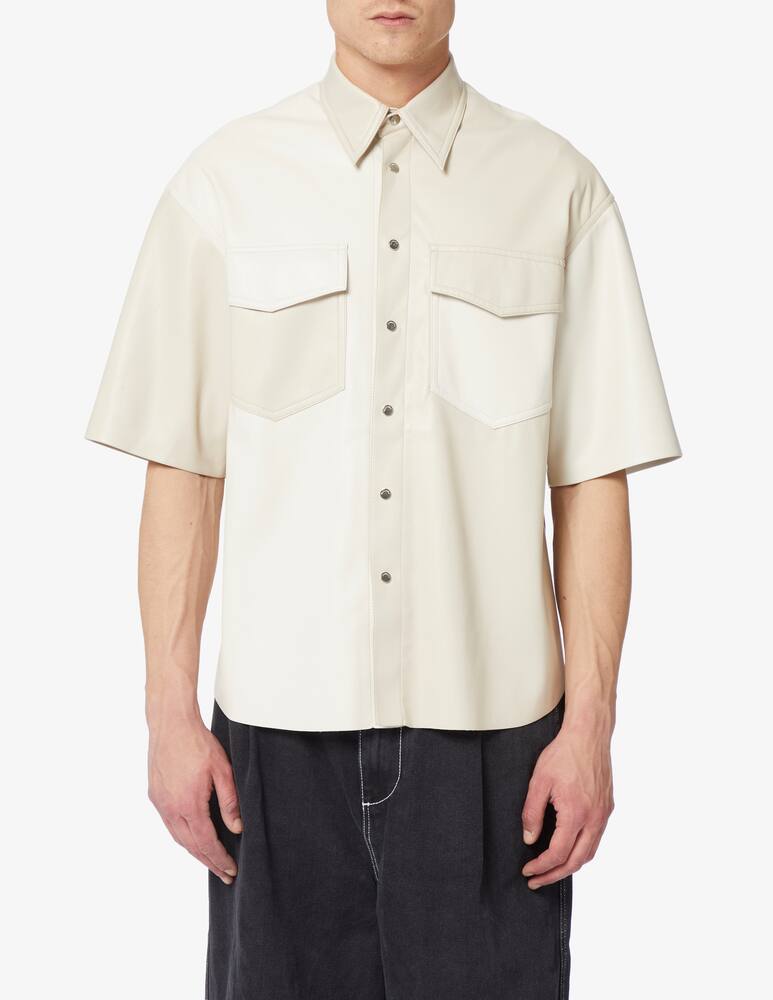 Nanushka Vegan leather short sleeve shirt - picture 1 Nanushka Vegan leather short sleeve shirt - picture 1
