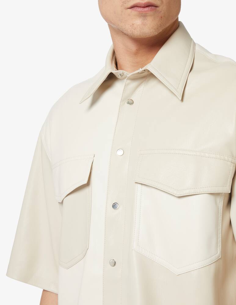Nanushka Vegan leather short sleeve shirt - picture 4 Nanushka Vegan leather short sleeve shirt - picture 4