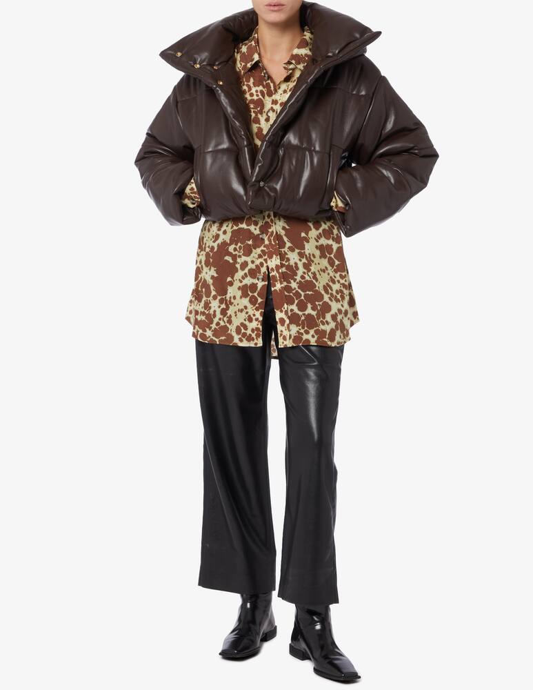 rinascente Nanushka Piumino con cappuccio in similpelle