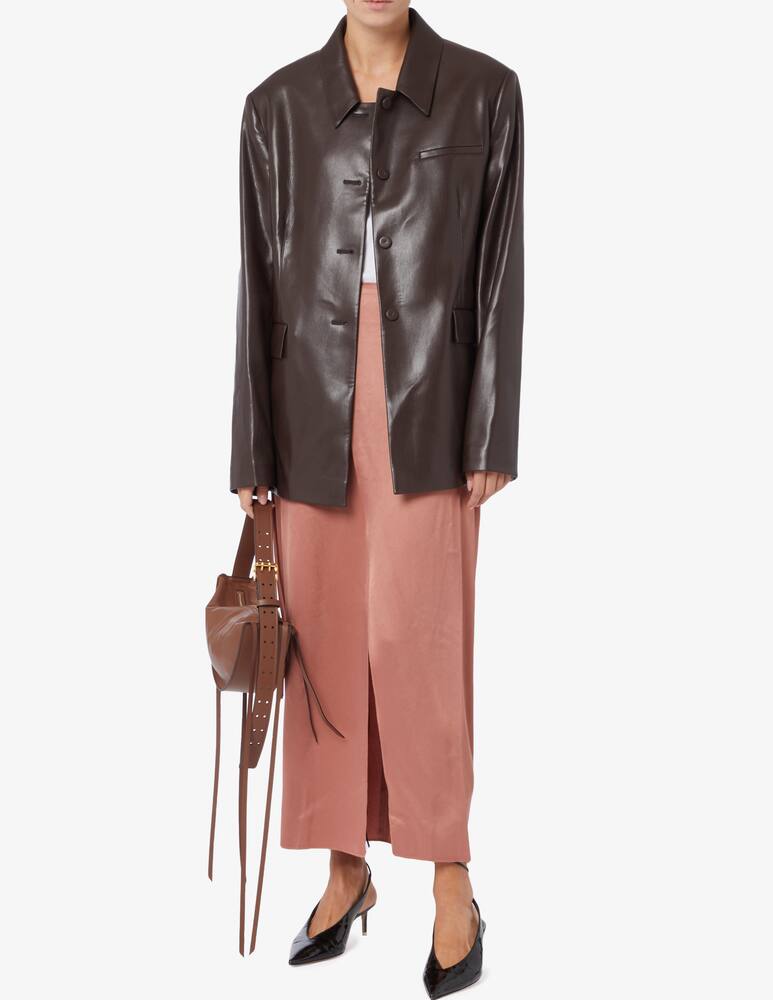 rinascente Nanushka Faux leather blazer