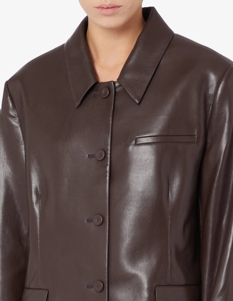 rinascente Nanushka Faux leather blazer