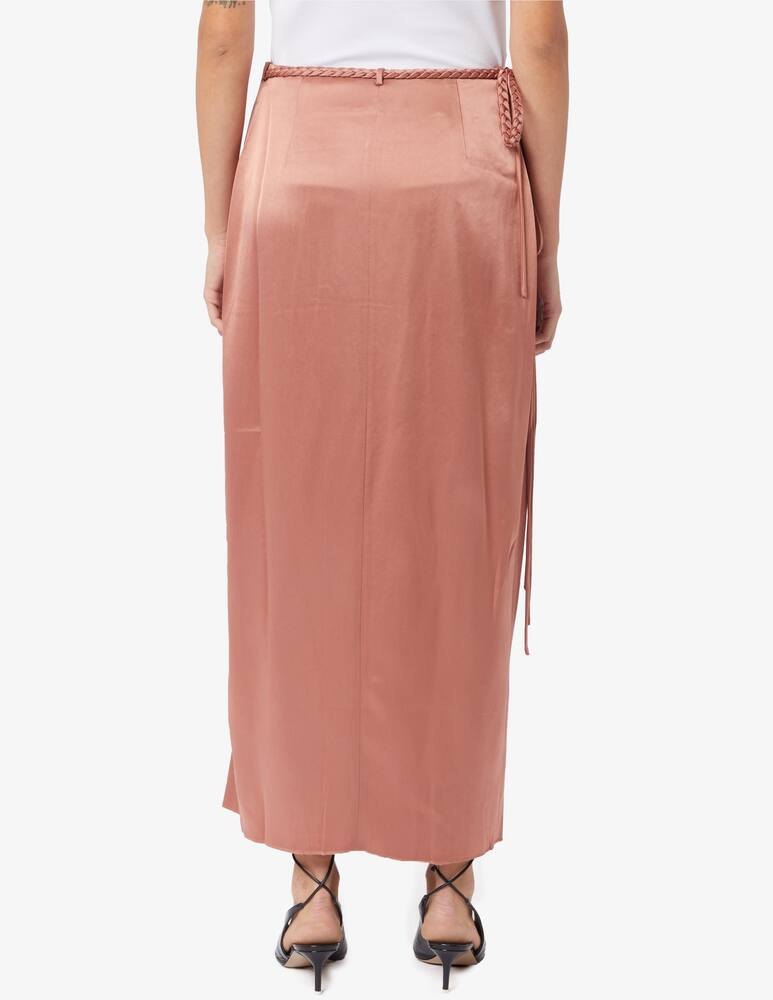 rinascente Nanushka Wrap satin skirt