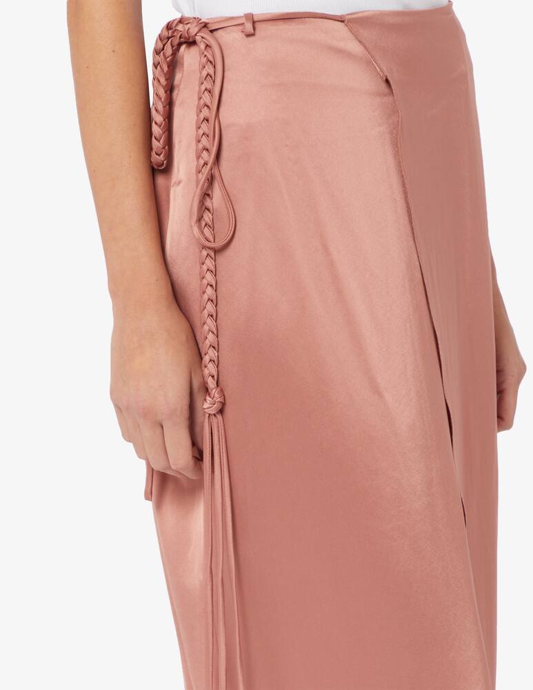 rinascente Nanushka Wrap satin skirt