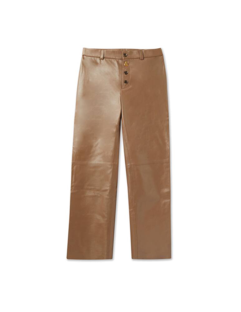 rinascente Aeron Pantaloni in pelle a vita alta Georgia - marrone