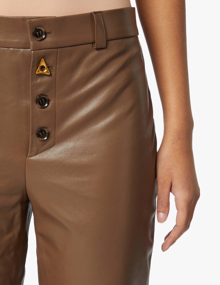 rinascente Aeron Pantaloni in pelle a vita alta Georgia - marrone
