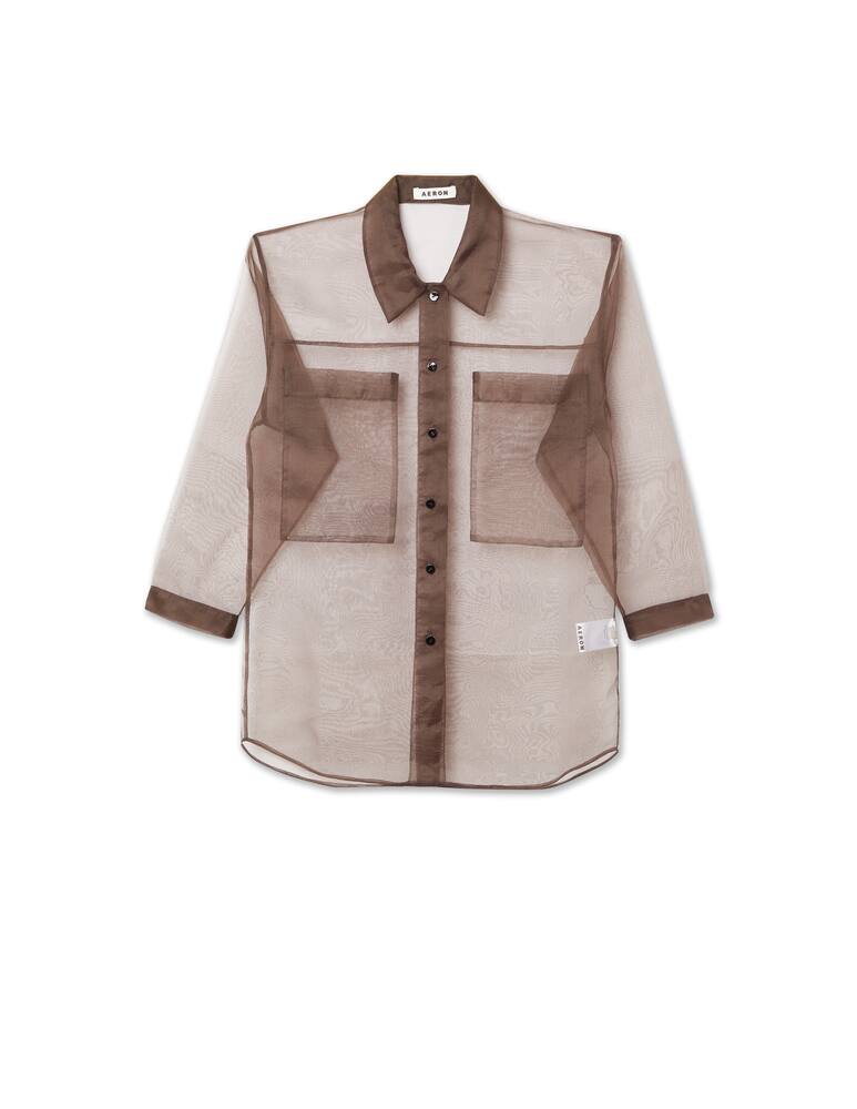 rinascente Aeron Penwell silk shirt - brown