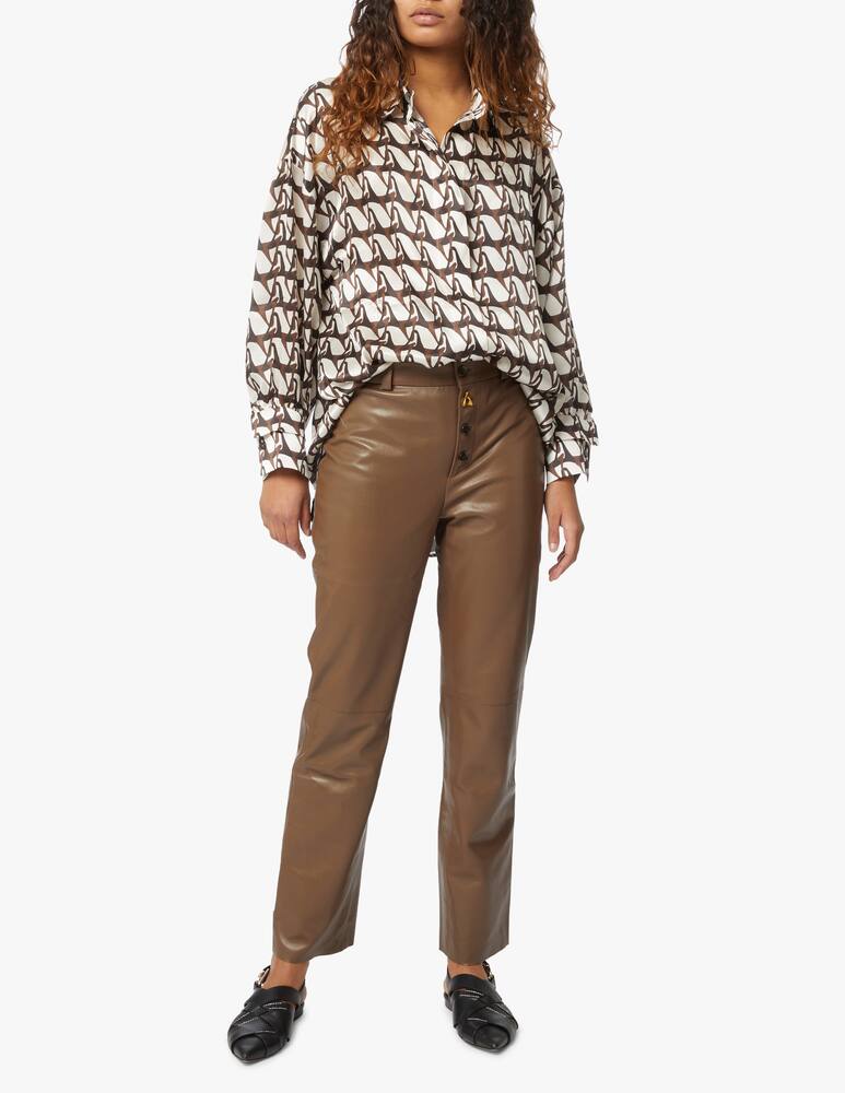 rinascente Aeron Rance silk shirt - brown