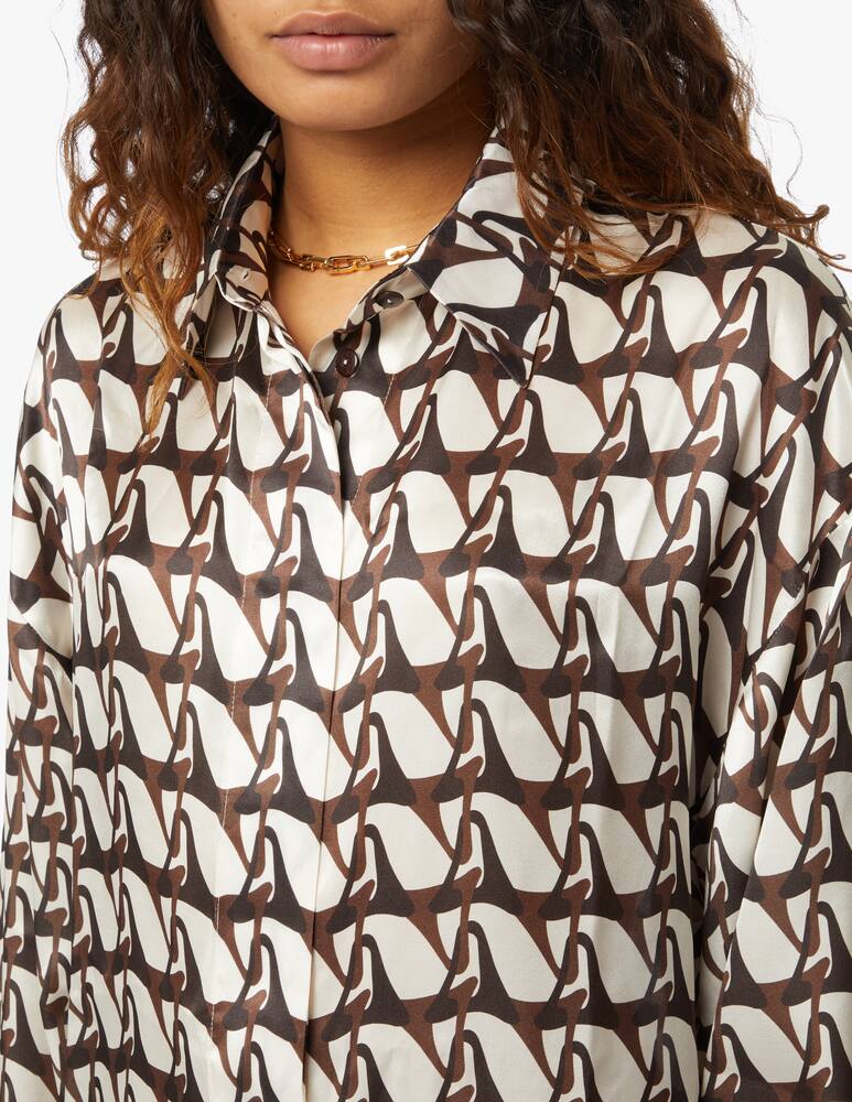 rinascente Aeron Rance silk shirt - brown