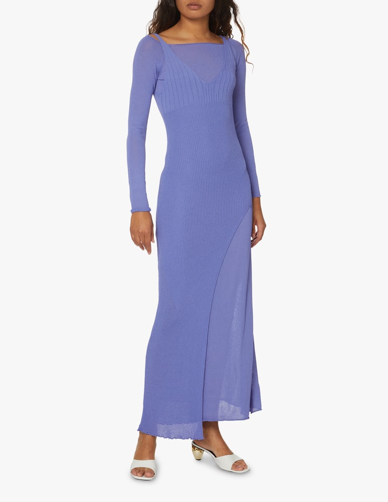 rinascente Aeron Vestito lungo a manica lunga - viola