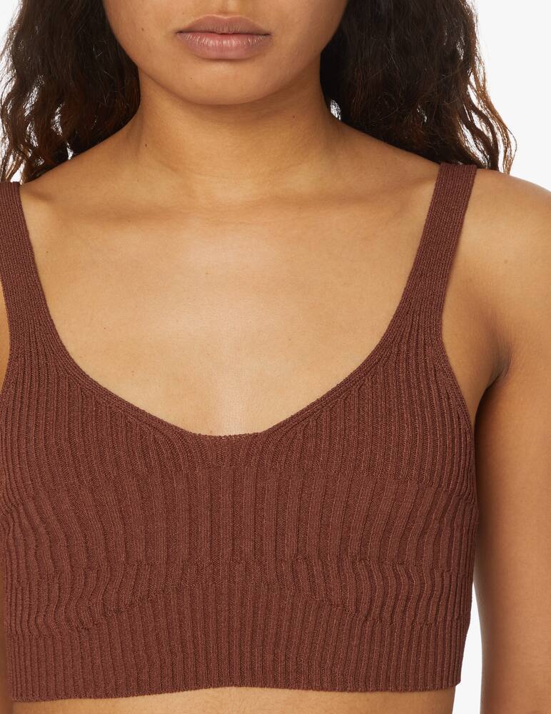 rinascente Aeron Joan cropped top - brown