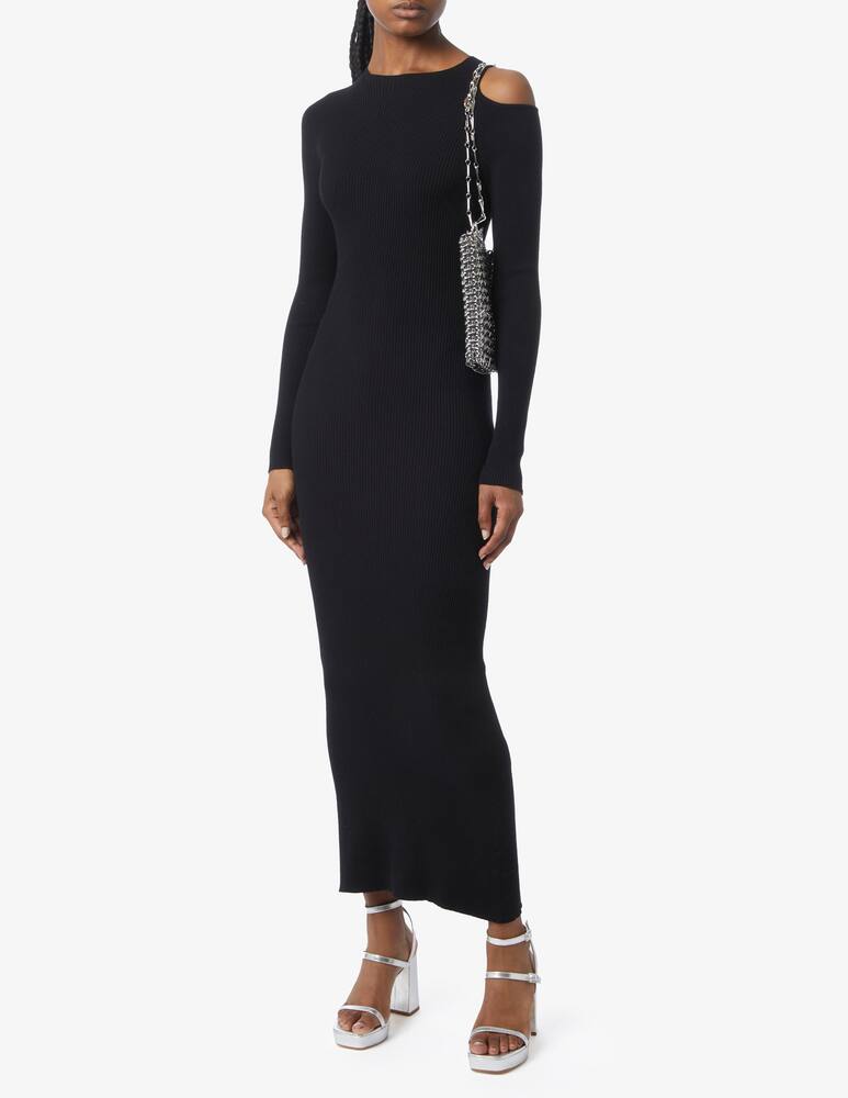 rinascente Aeron Ribbed mid dress with cutout