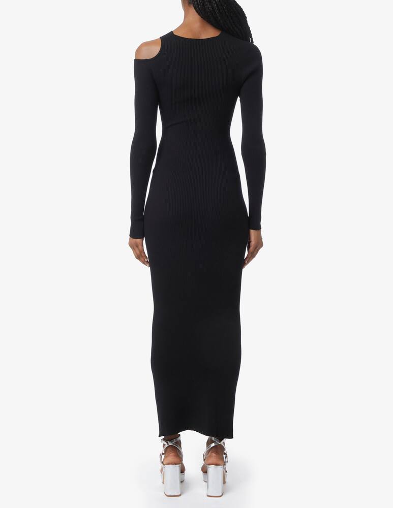 rinascente Aeron Ribbed mid dress with cutout