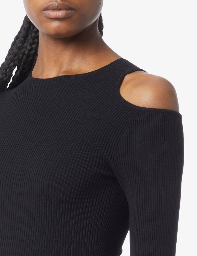 rinascente Aeron Ribbed mid dress with cutout