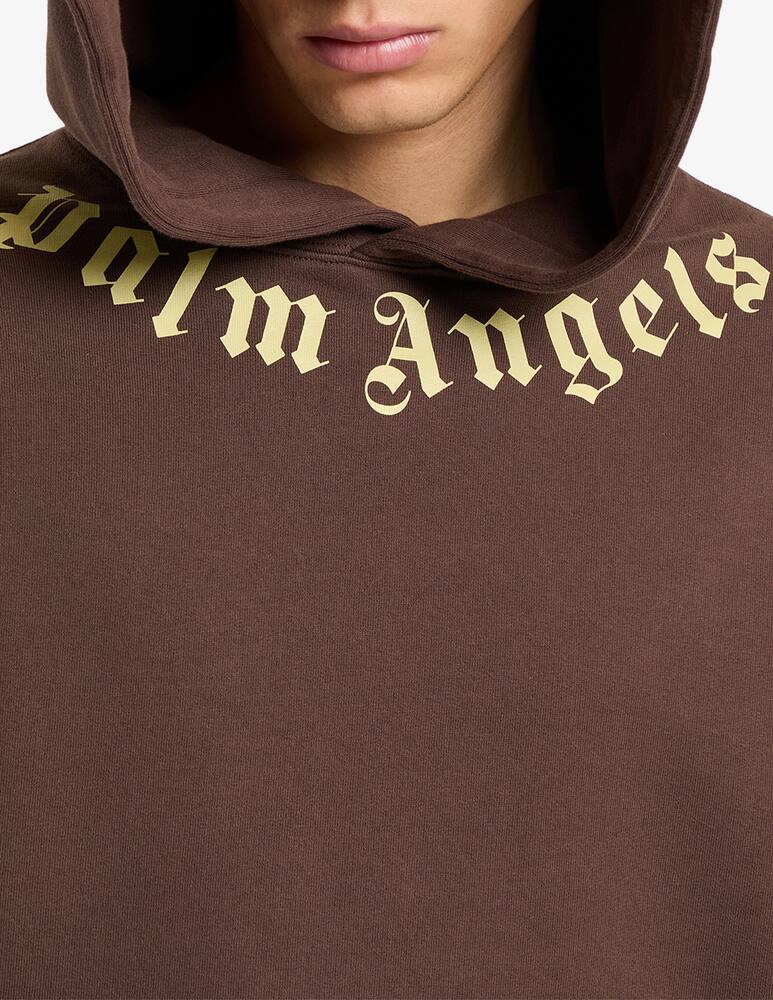 rinascente Palm Angels Neck logo regular hoodie