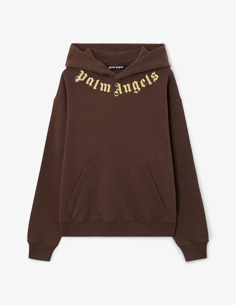 rinascente Palm Angels Neck logo regular hoodie