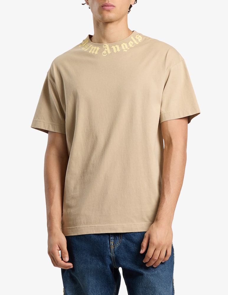 Palm Angels Neck logo regular t-shirt - picture 1 Palm Angels Neck logo regular t-shirt - picture 1