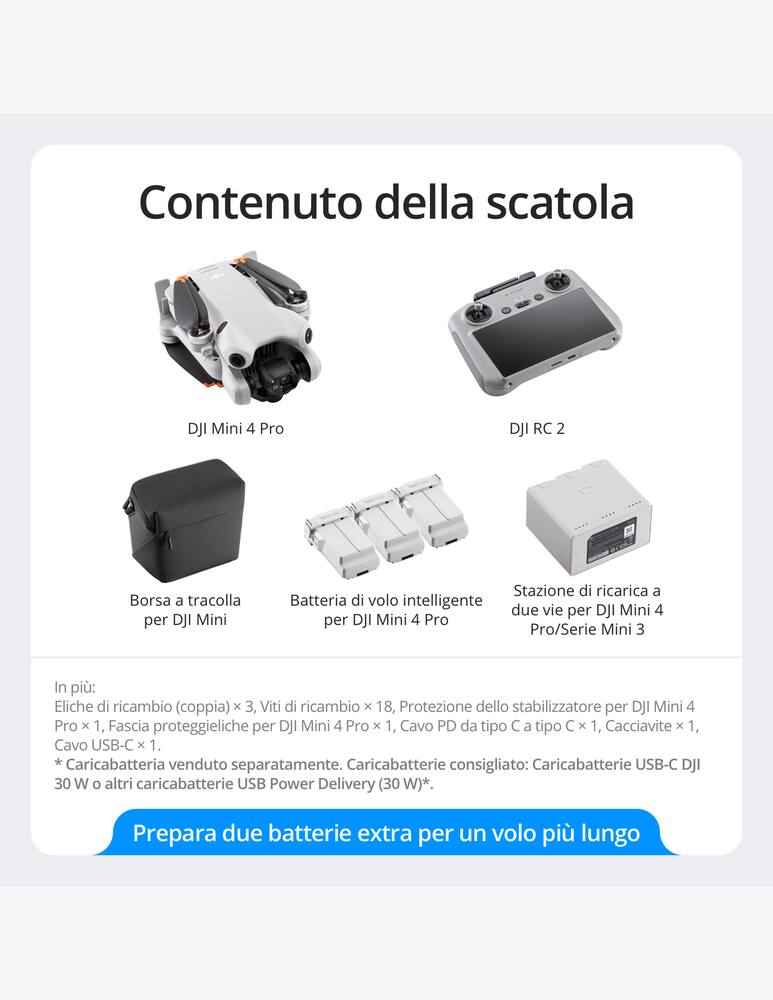 rinascente DJI Mini 4 Pro Fly More Combo (RC 2)