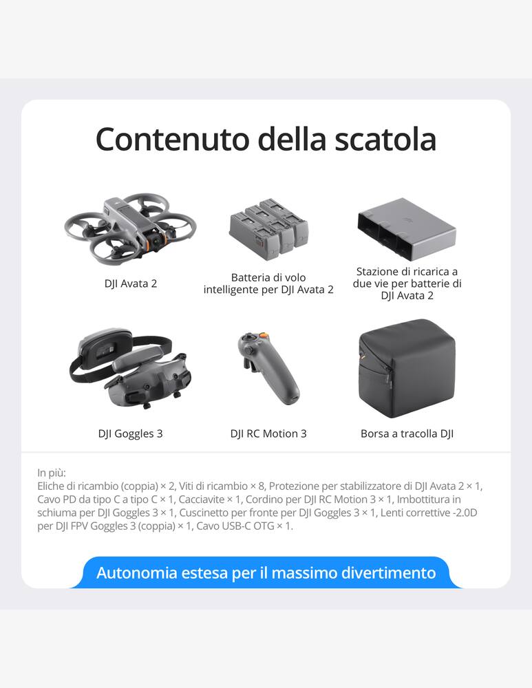 rinascente DJI Avata 2 Combo (3 Batteries)