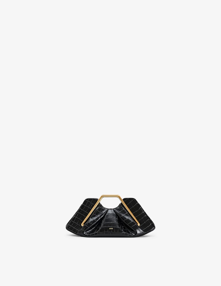 rinascente JW PEI Lila faux croc-effect frame clutch