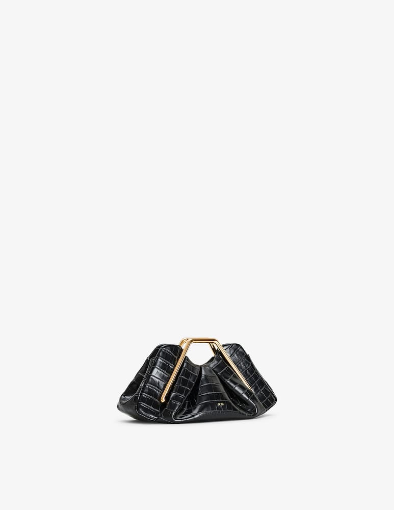 rinascente JW PEI Lila faux croc-effect frame clutch