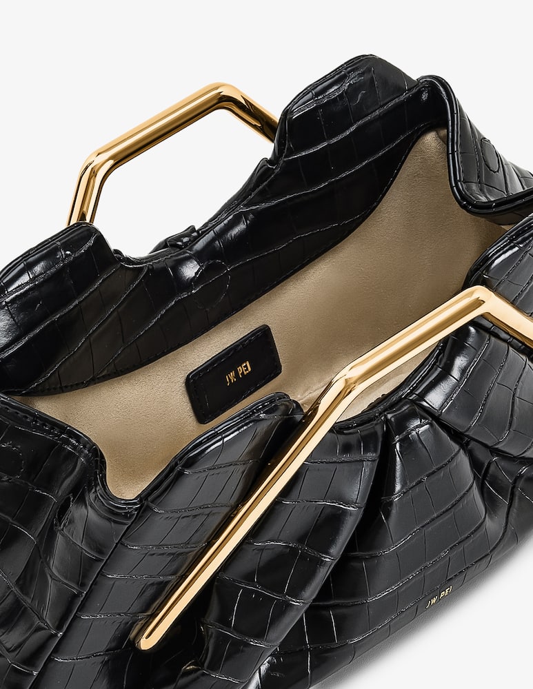 JW PEI Lila faux croc-effect frame clutch - picture 4
