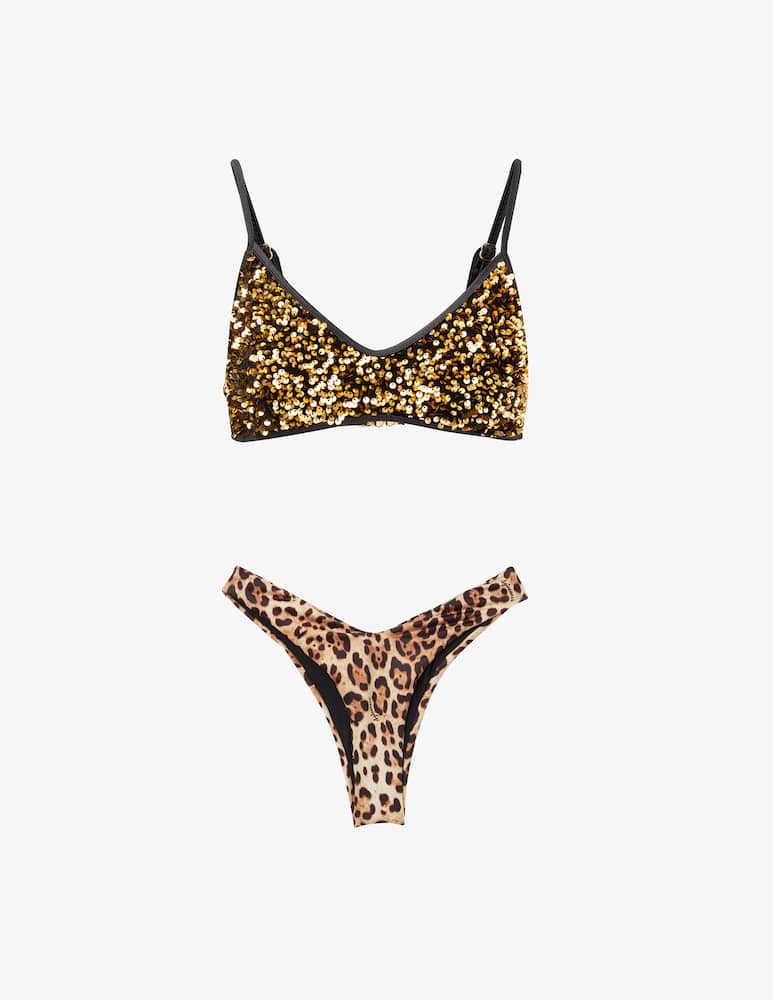 rinascente 4giveness Wild shine bikini top and bottoms