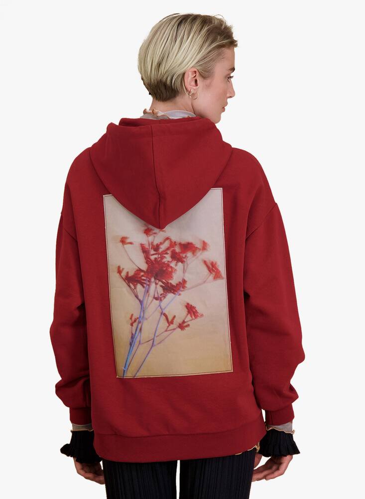 rinascente Holzweiler Placebo Hoodie oversized with flower printed