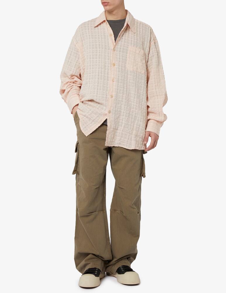 rinascente Our Legacy Borrowed loose picnic check seersucker shirt