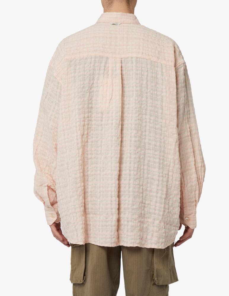rinascente Our Legacy Borrowed loose picnic check seersucker shirt