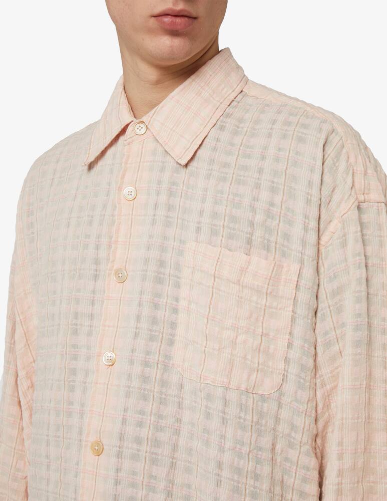 rinascente Our Legacy Borrowed loose picnic check seersucker shirt