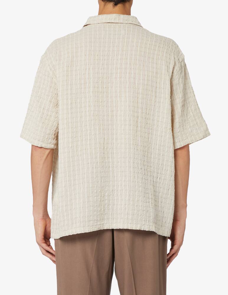 rinascente Our Legacy Short sleeve shirt box check light seersucker