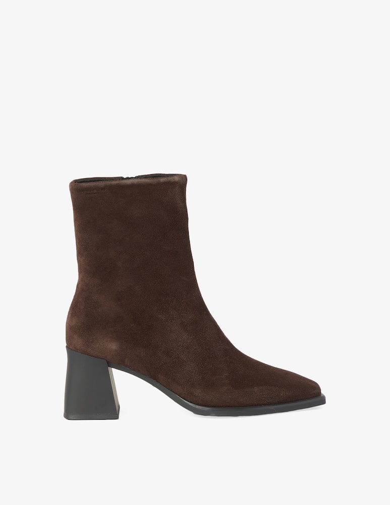 Vagabond Shoemakers Hedda suede boots sculptured heel - Brown - picture 1 Vagabond Shoemakers Hedda suede boots sculptured heel - Brown - picture 1