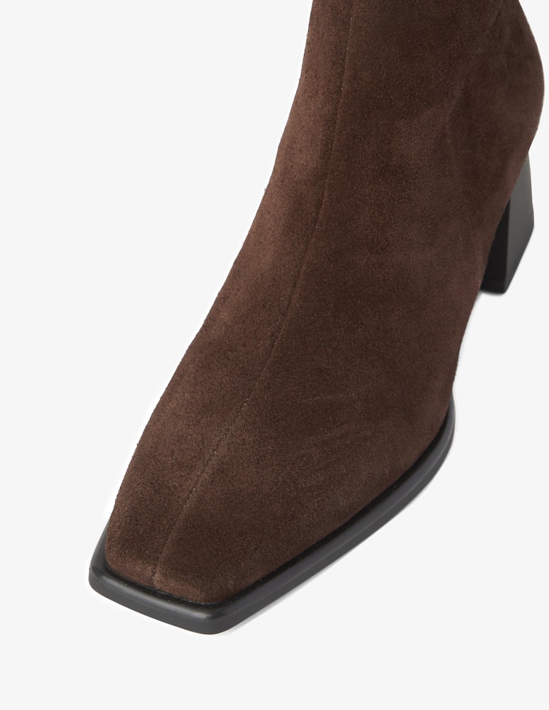 Vagabond Shoemakers Hedda suede boots sculptured heel - Brown - picture 2 Vagabond Shoemakers Hedda suede boots sculptured heel - Brown - picture 2