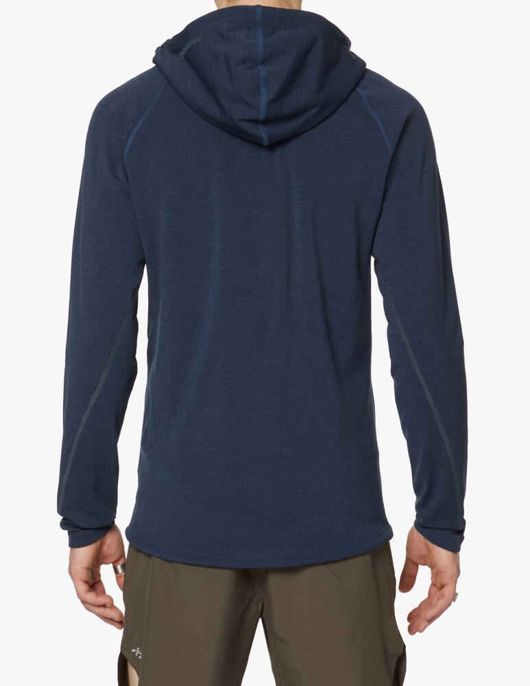 rinascente Houdini Felpa con cappuccio fzip pile monoair - blu