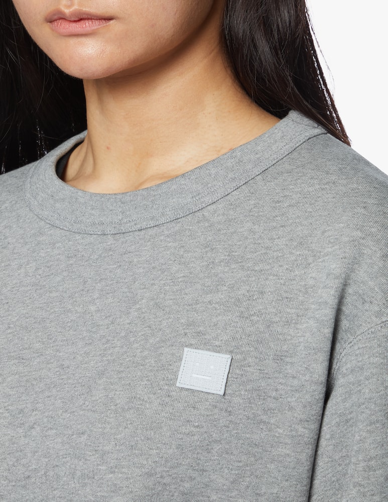 rinascente Acne Studios Felpa girocollo in cotone - grigio