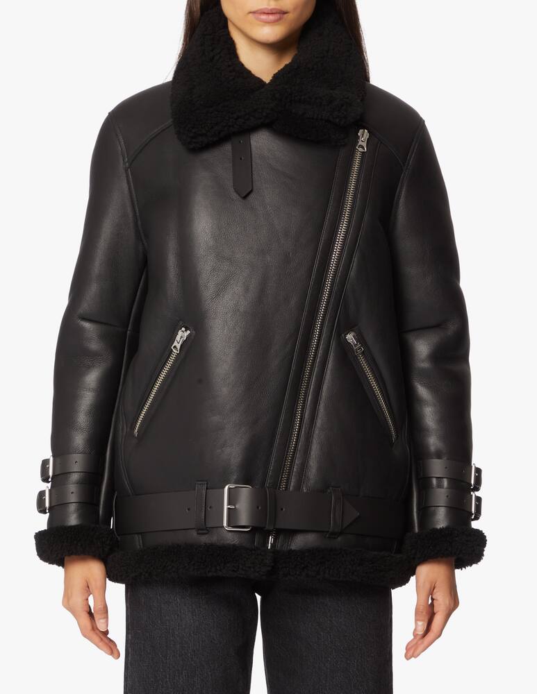 rinascente Acne Studios Oversize leather jacket
