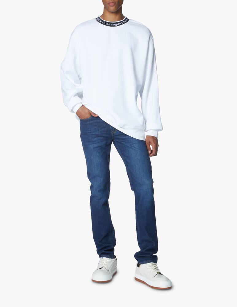 rinascente Acne Studios Logo crewneck sweayshirt - white