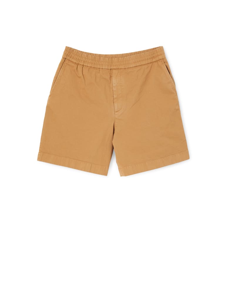 rinascente Acne Studios Cotton twill shorts camel brown