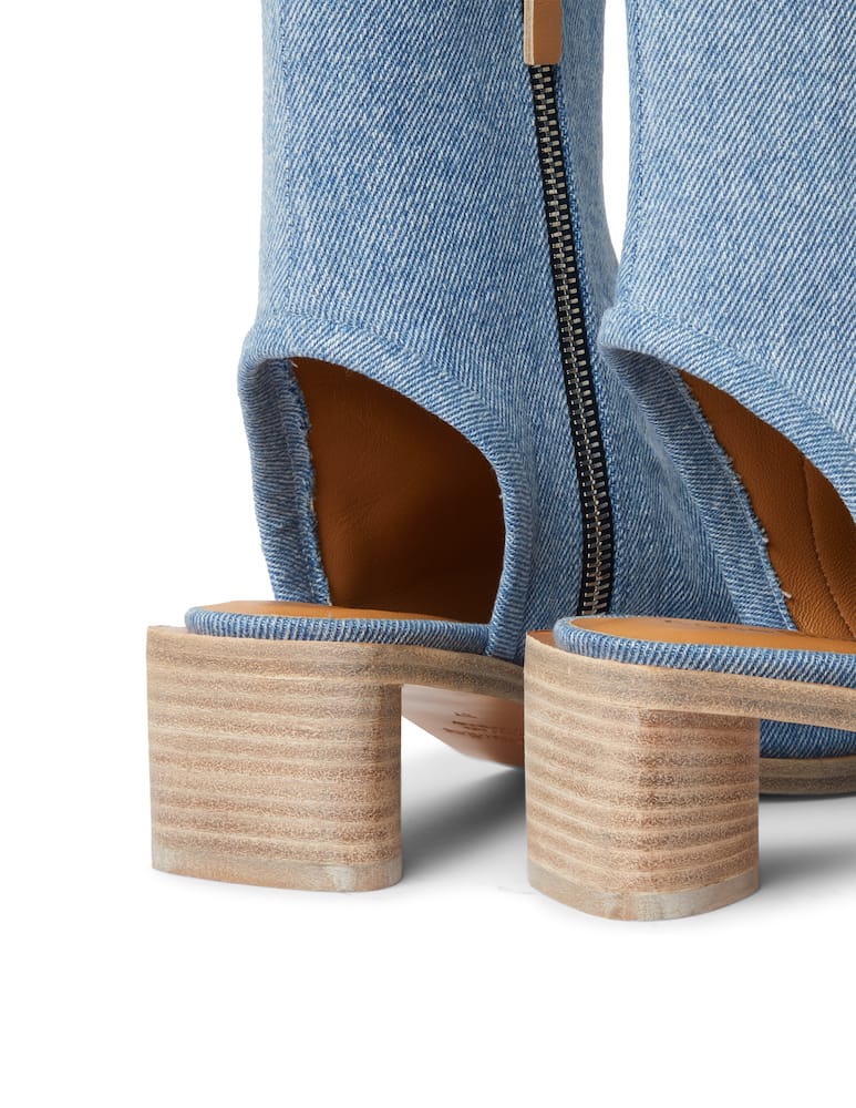rinascente Acne Studios Stivaletti open toe in denim