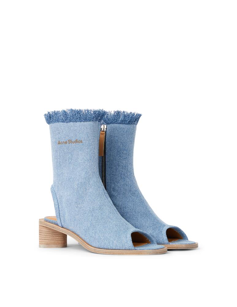 rinascente Acne Studios Stivaletti open toe in denim