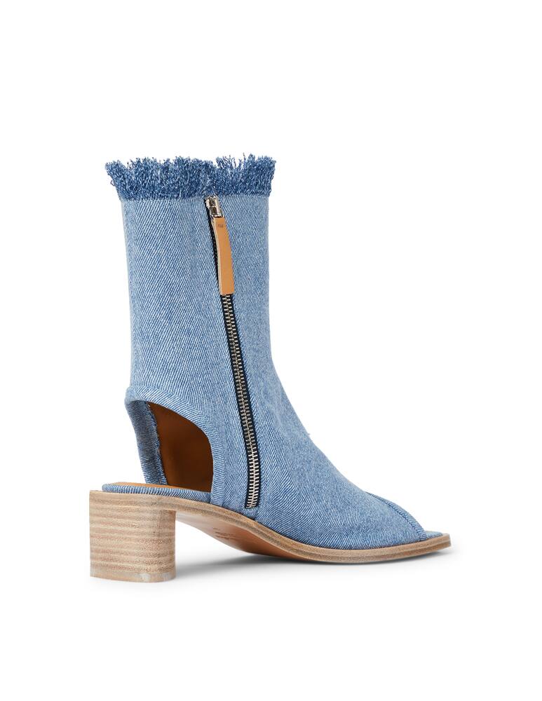 rinascente Acne Studios Stivaletti open toe in denim