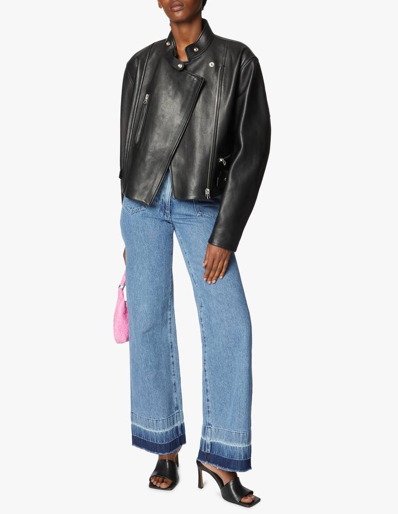 rinascente Acne Studios Cropped leather jacket